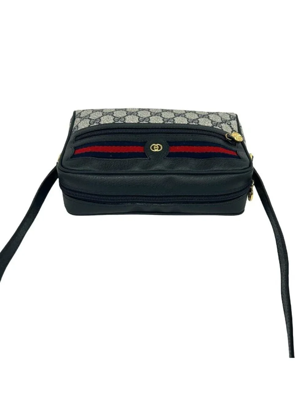 Gucci Vintage Sherry Line GG Logo Pattern Leather Mini Shoulder Bag Pochette